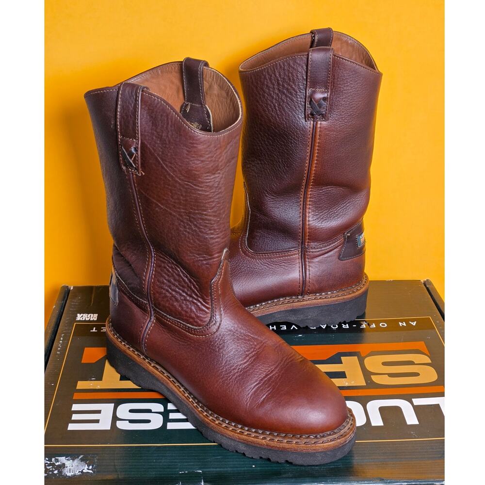 Lucchese Sport Boots 711170 Mens 7 D Briar Sierra Leather Wellington USA NOS